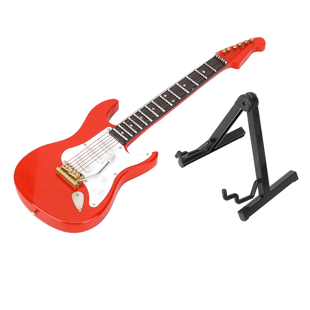 Musical Instrument Guitar - Miniature Red Electric Guitar Model Musical