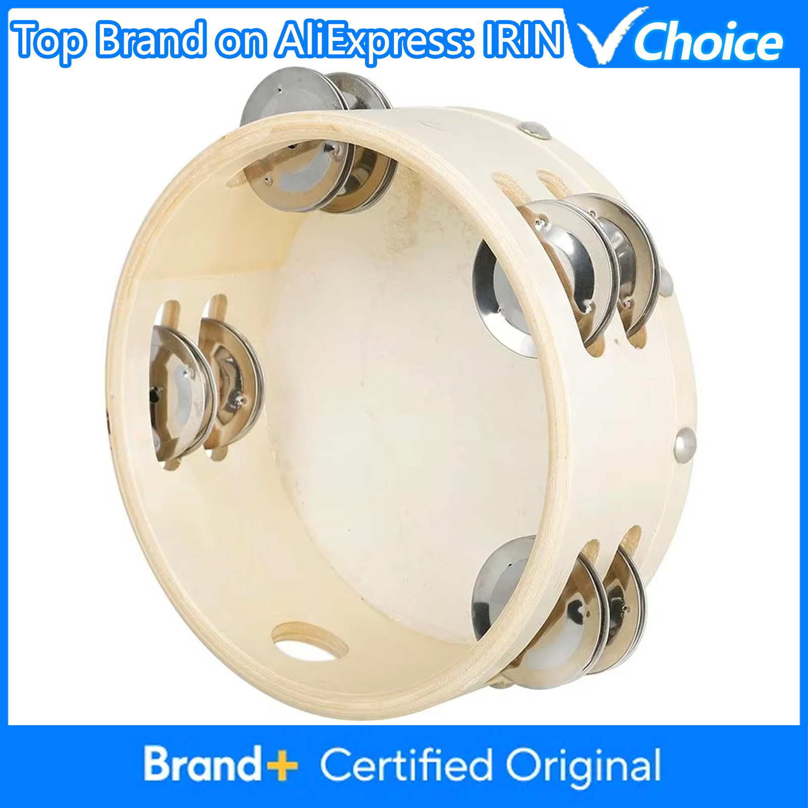 Musical Instrument Game - Hand Held Tambourine Toys 6 Inch