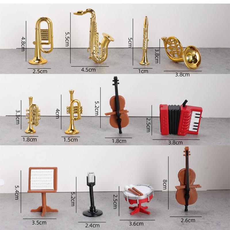 Musical Instrument Game - 1 Set Home Decor Toy 1:12