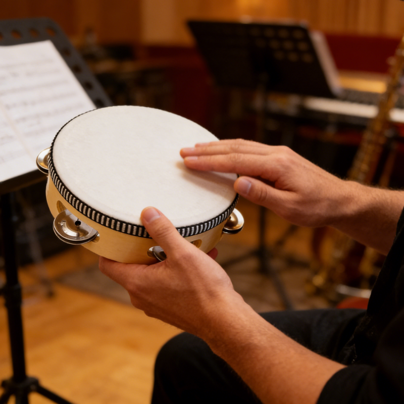 Musical Instrument Game - 6inch Hand Held Drum Tambourine Drum
