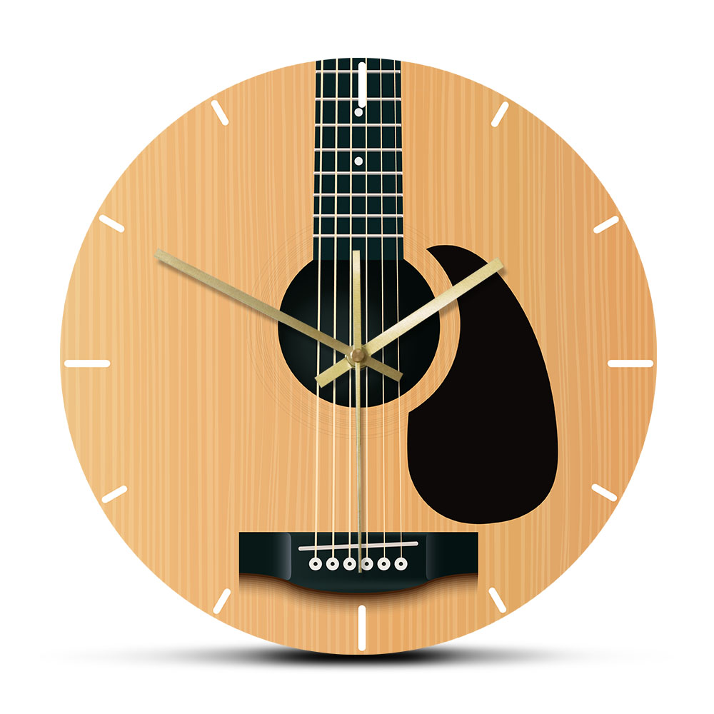Musical Instrument Old - Acoustic Guitar Decorative Wall Clock Music
