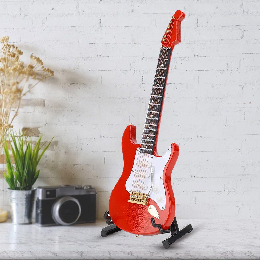 Miniature Red Electric Guitar  - Musical Instrument Guitar ulasan dan harga