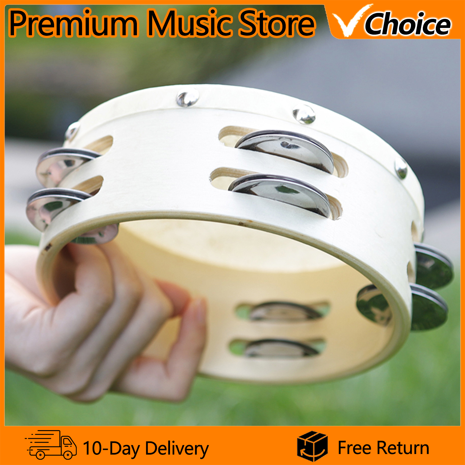 Hand Held Tambourine Toys 6 In - Musical Instrument Game ulasan dan harga