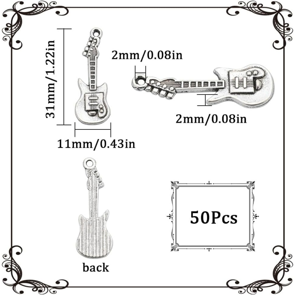 1 Box 50Pcs Vintage Guitar Cha - Musical Instrument Guitar ulasan dan harga