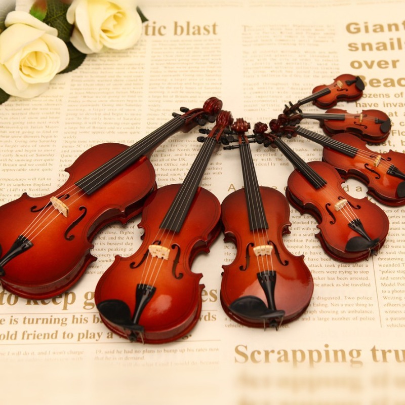 Tiny Violin Figurine Handmade  - Musical Instrument Old ulasan dan harga