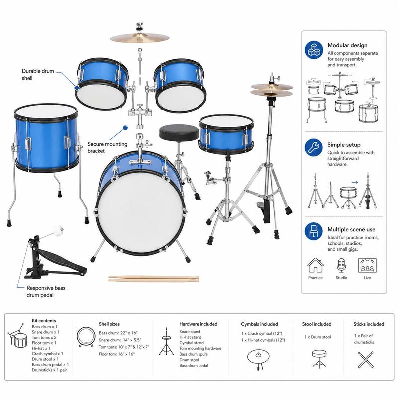 Junior Percussion Kit 16 inch  - Musical Instrument Old ulasan dan harga