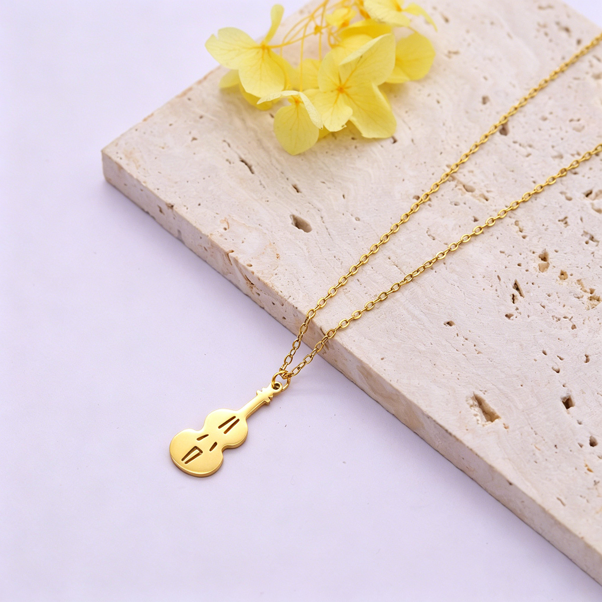 Kinitial Stainless Steel Violi - Musical Instrument Jewelry ulasan dan harga