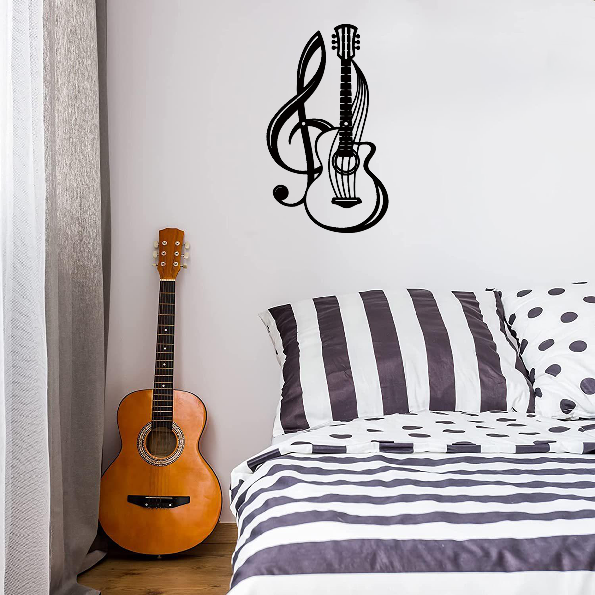 Vintage Black Electric Guitar  - Musical Instrument Guitar ulasan dan harga