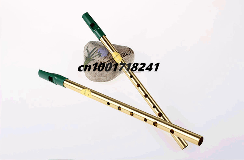 Brass Irish Whistle Flute Fead - Penny Whistle D ulasan dan harga