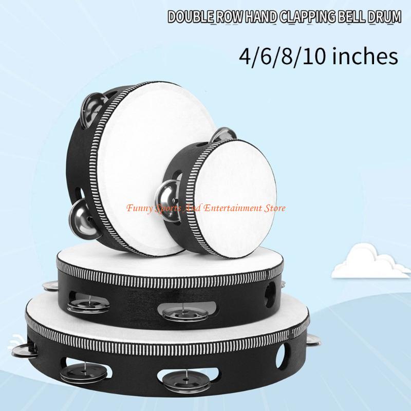 C4DE 4pcs Double Row Bells Tam - Musical Instrument Game ulasan dan harga
