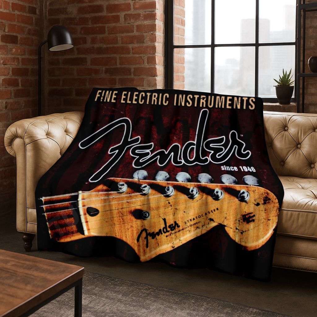 Fashion Fender Logo Guitar Mus - Musical Instrument Logo ulasan dan harga