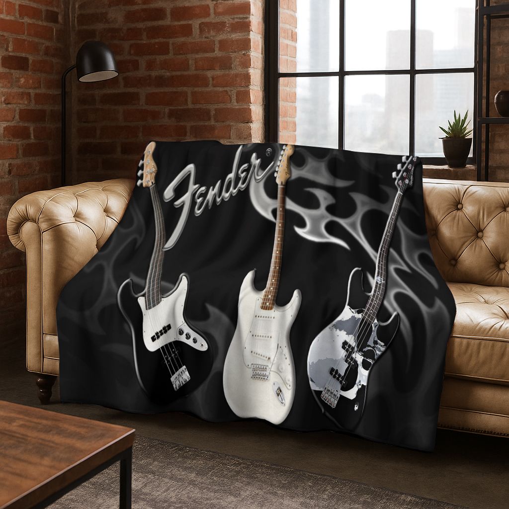 Fashion Fender Logo Guitar Mus - Musical Instrument Logo ulasan dan harga