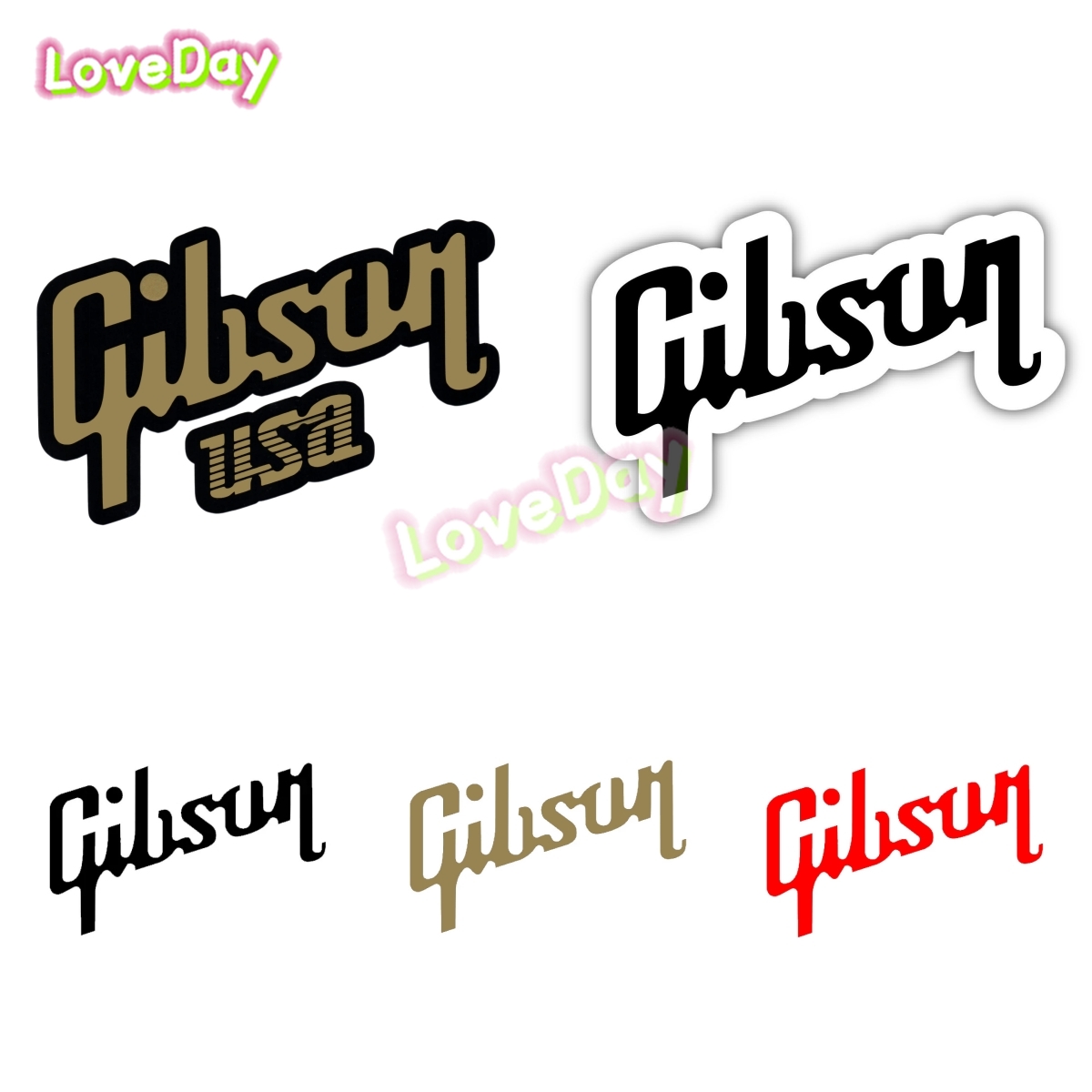 Gibson Logo Sticker Decal Viny - Musical Instrument Logo ulasan dan harga