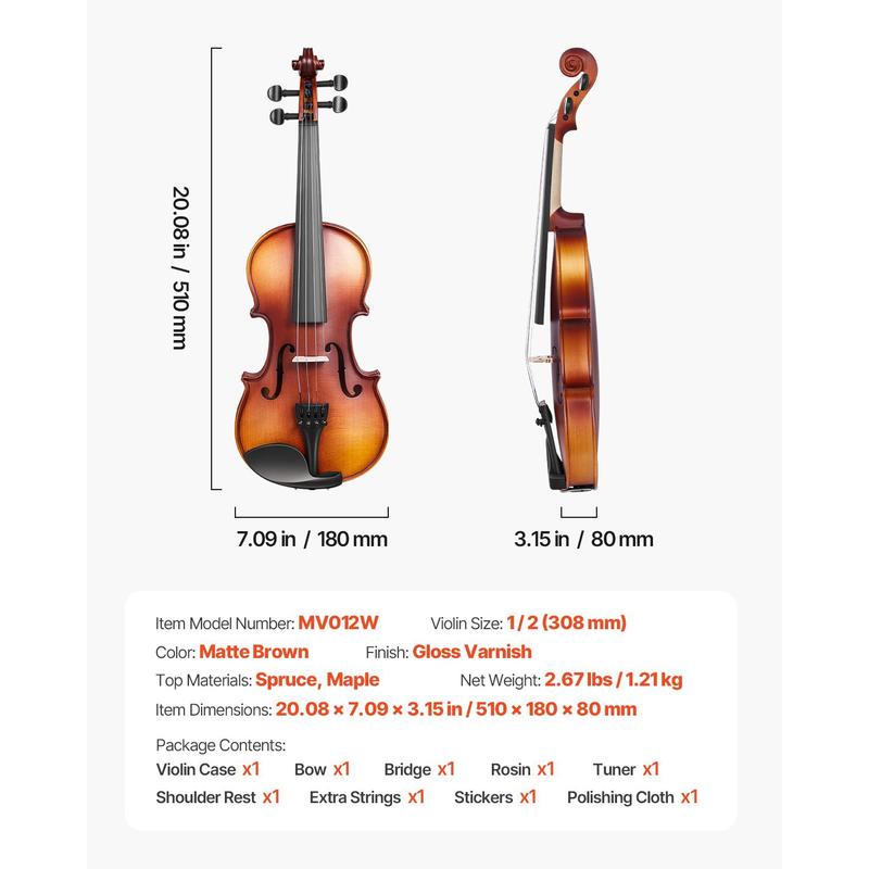 Fiddle 1/2 Size For Practice S - Musical Instrument In Orchestra ulasan dan harga