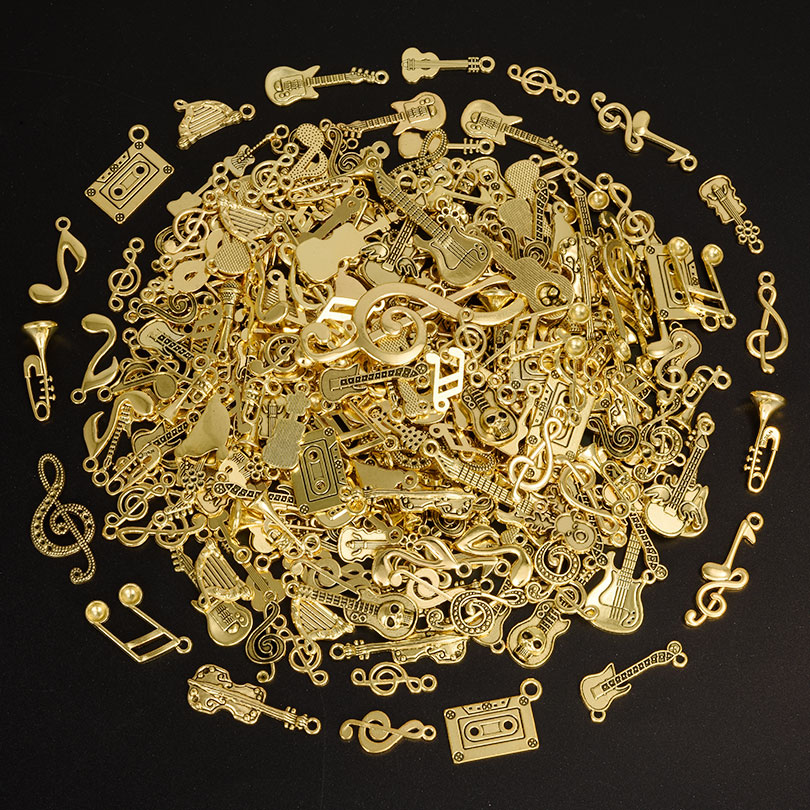 10/20/30pcs Retro Gold Color A - Musical Instrument Old ulasan dan harga