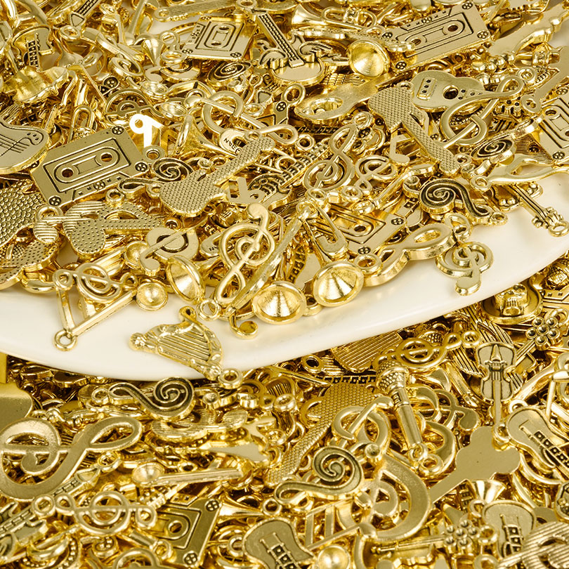 10/20/30pcs Retro Gold Color A - Musical Instrument Old ulasan dan harga