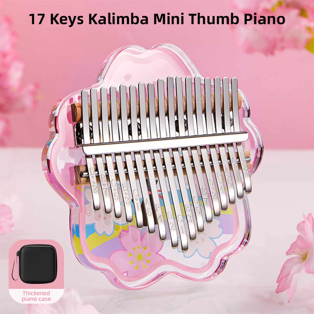 Mini Thumb Piano 17 Keys Porta - Musical Instrument Box ulasan dan harga