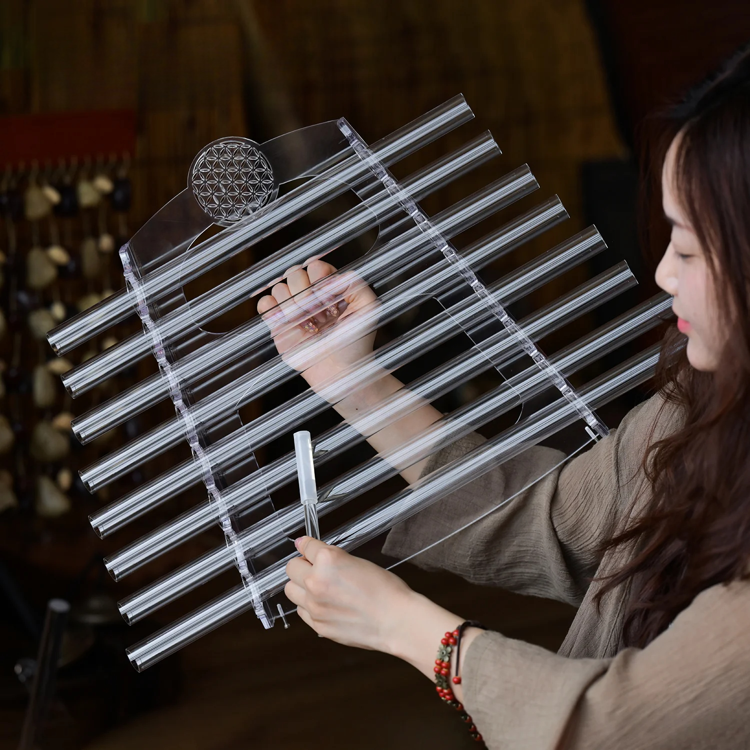 432HZ Clear Quartz Crystal Sin - Musical Instrument Box ulasan dan harga