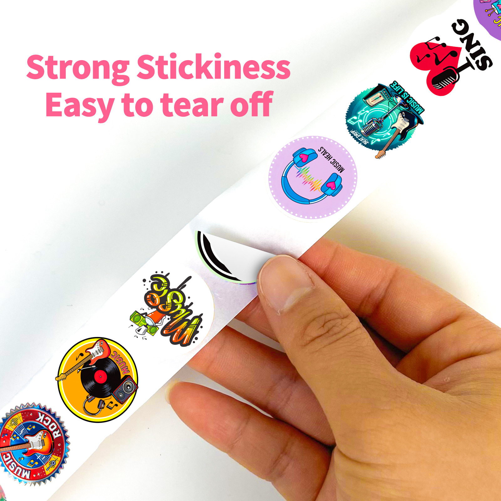 500pcs Music Roll Stickers, Cu - Musical Instrument Old ulasan dan harga