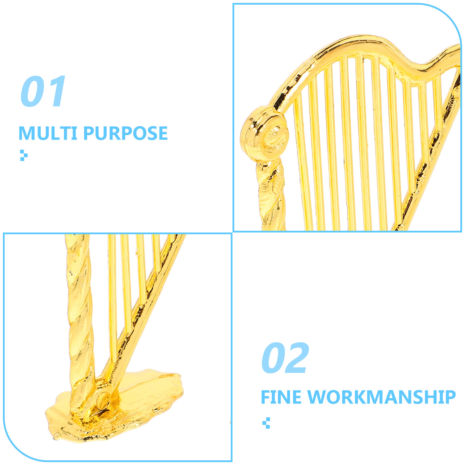 20Pcs Realistic Lyre Harp Pend - Musical Instrument Jewelry ulasan dan harga