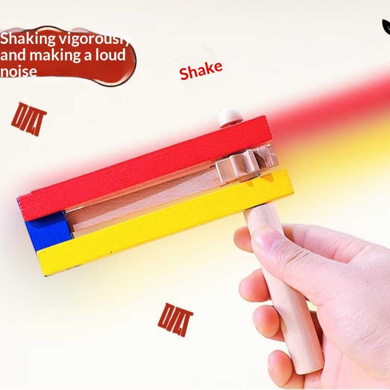Hot 1Pc Wooden Clapper Kids Rh - Musical Instrument Clapper ulasan dan harga