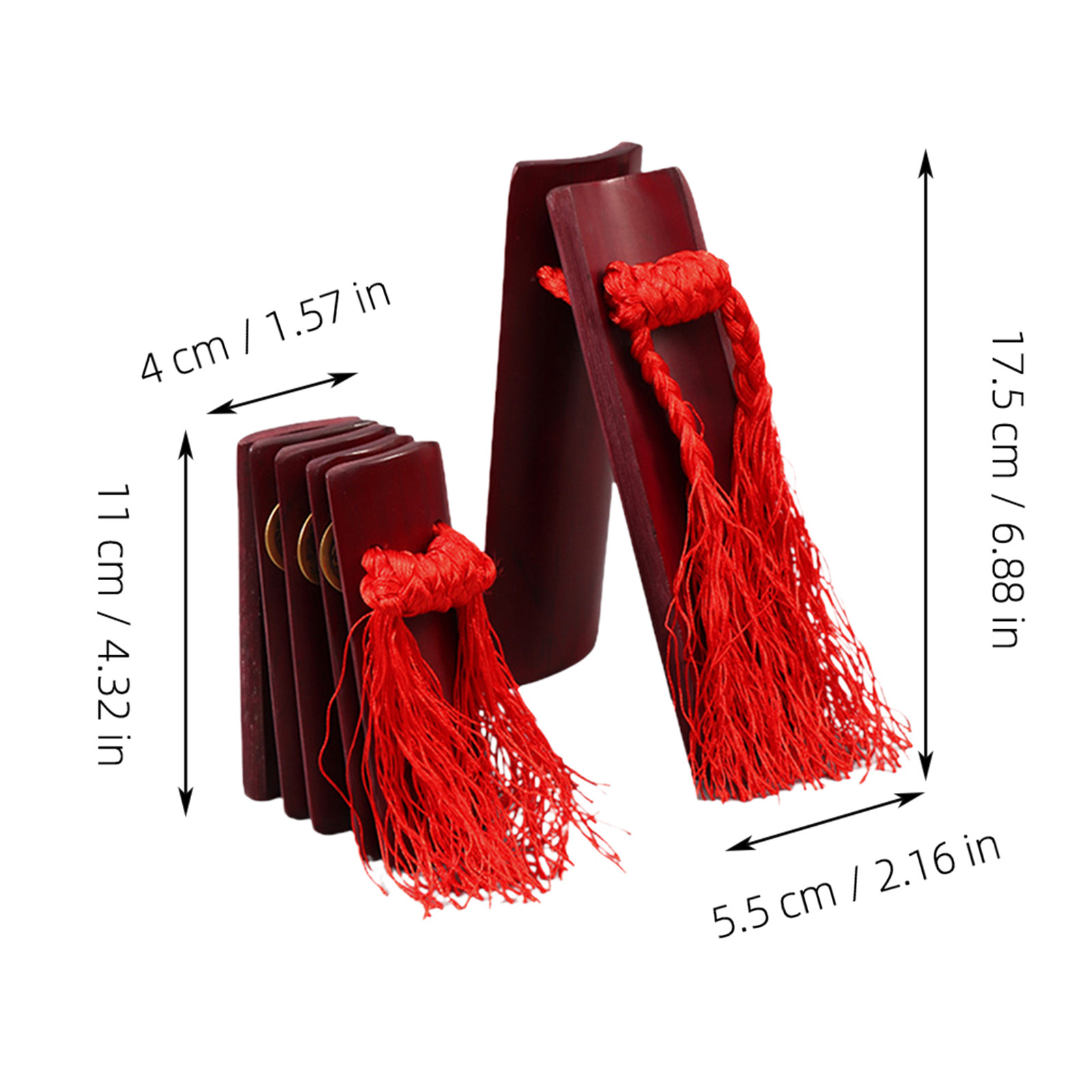 2Pcs Bamboo Chinese Allegro Cl - Musical Instrument Clapper ulasan dan harga