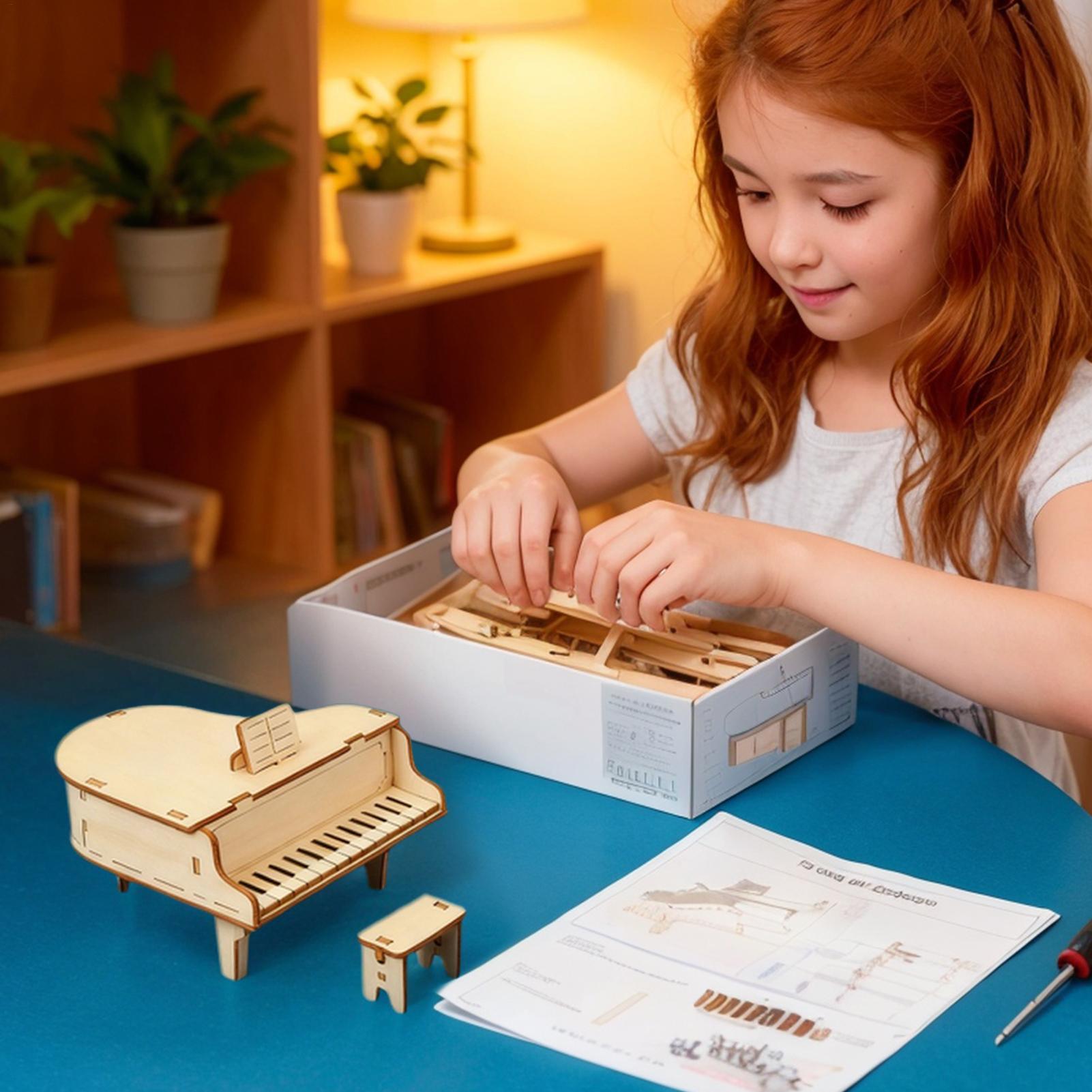 DIY Music Box Kit Wooden Instr - Musical Instrument Old ulasan dan harga